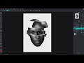 create a 3d face slice effect in pixlr e