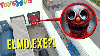 DRONE CATCHES ELMO.EXE AT ABANDONED TOYS R US!! (WE CAPTURED HIM)
