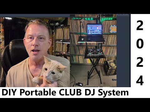 NEW Compact Portable Club DJ System 2024 - Custom Laptop Shelf, Controller, Mic Gooseneck, Mouse Pad