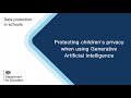 Protecting children’s privacy when using Artificial Intelligence