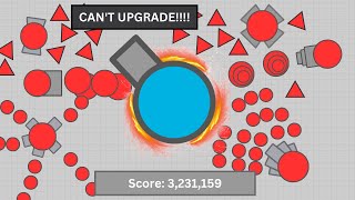 Diep.io but I CAN'T UPGRADE!! - 1 million with basic tank??? (100 subscriber special)