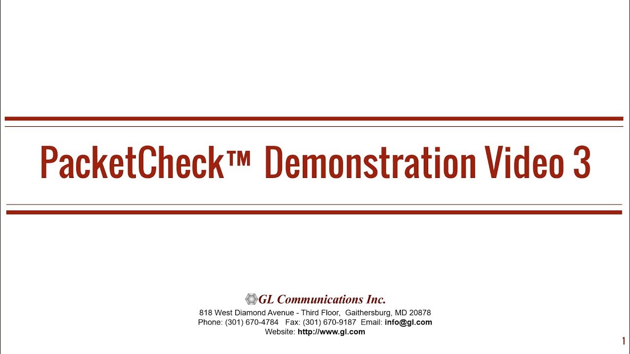 Packetcheck邃 Impairments Youtube