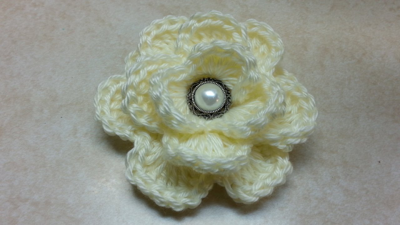 Easy Crochet Rose Flower Tutorial Youtube