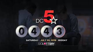 DC LOTTERY Midday 07/20/2019