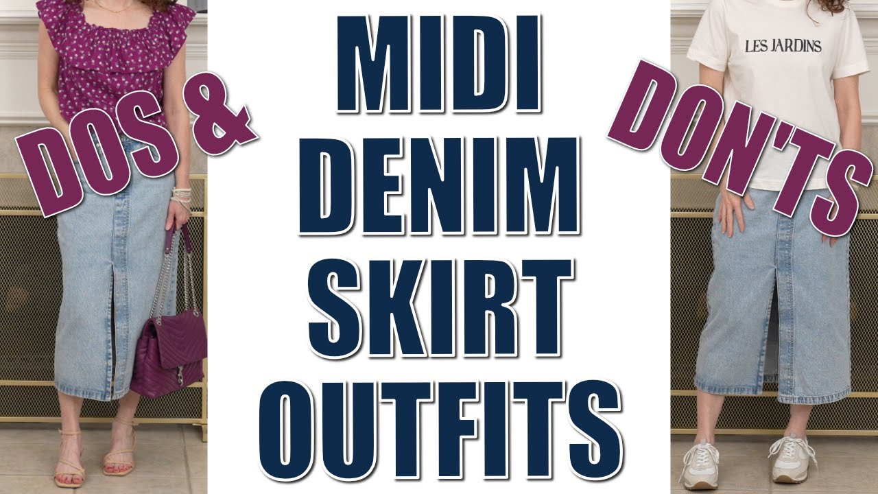 Dos & Don'ts Of Midi DENIM Skirts For Spring 2023 / An Easy Fashion ...