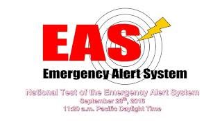 The Nationwide United States wide Test of the Emergency Alert System EAS 2016