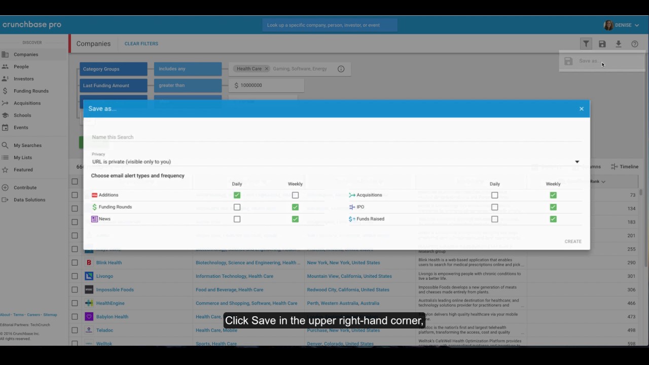 Crunchbase Pro Demo Youtube Crunchbase Pro Demo Youtube