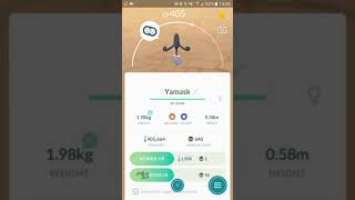 Pokemon GO Evolve Galarian Yamask into Runerigus 進化伽勒爾形態哭哭面具成為死神板