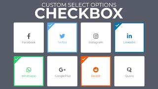 Custom Select Options Checkbox using HTML and CSS -- Custom Checkbox
