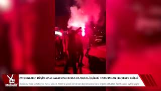 Patronların düşük zam dayatması Bursa’da metal işçileri tarafından protesto edildi