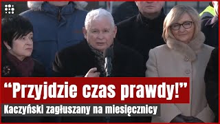 Kaczyński zagłuszany na miesięcznicy smoleńskiej. \