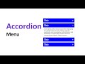 Accordion (FAQ menu) Menu Using HTML, CSS and JavaScript