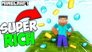 GETTING SUPER RICH in One Block Minecraft #5