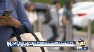 UCSD fraternity suspended after sexual assault allegations