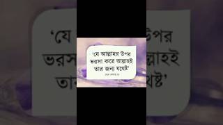 যে আল্লাহর উপর ভরসা করে আল্লাহ তার জন্য যথেষ্ট