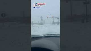 Snow In Peoria, Illinois Is Transformed Into A Winter Wonderland with Dangerous Road Conditions