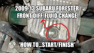 How to: Front Differential fluid drain/fill 2009-13 Subaru Forester