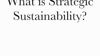 What is Strategic Sustainability?