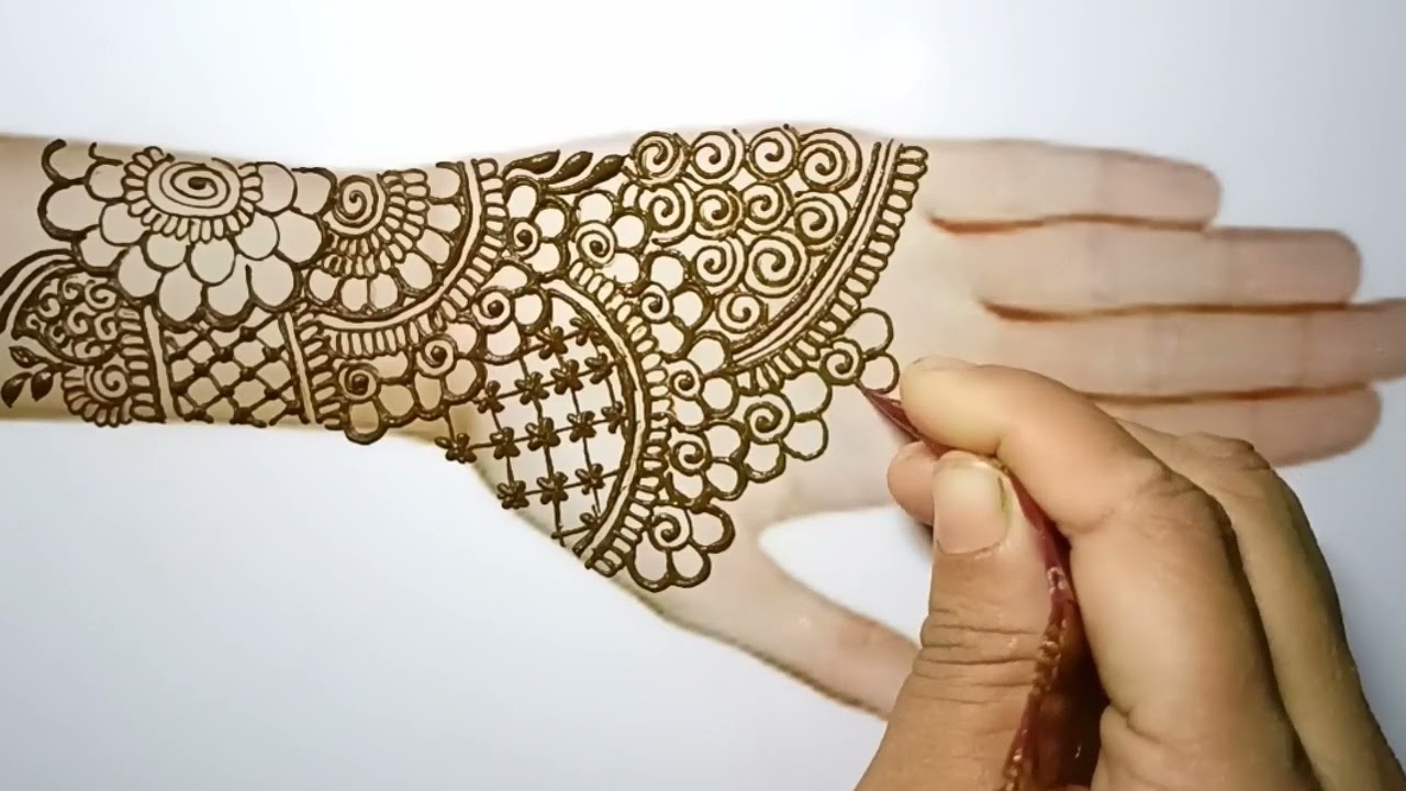 Full Mehndi Design For Hands//Front Hand Mehndi Design//Easy And ...