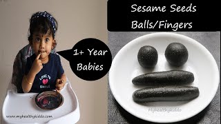 Sesame seeds balls for kids and fingers for babies