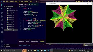 Python Turtle | Create a spider's web design | #python #turtle #design