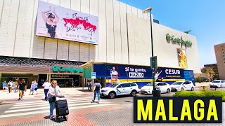 Pasear por Málaga España 4K  Zona Corte Ingles