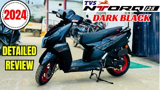 All New 2024 TVS Ntorq 125 Race XP Dark Black Detailed Review | On Road Price | Features |New Update