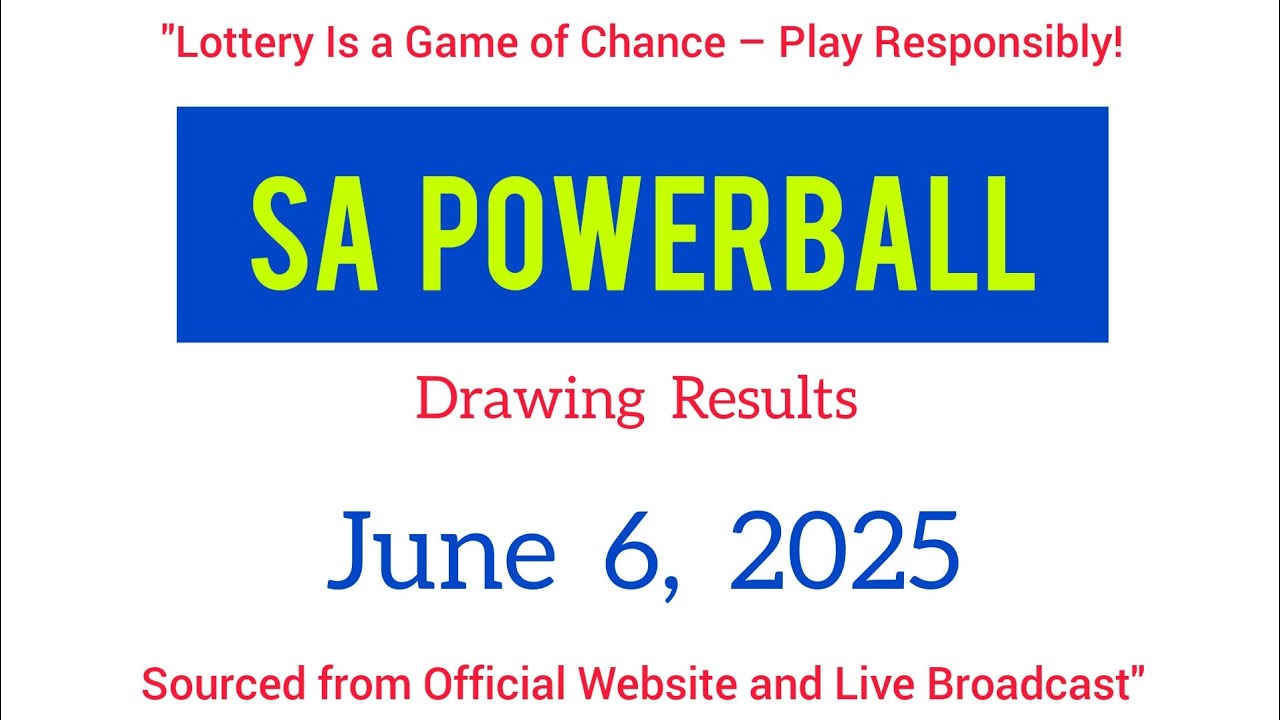 Sa Powerball Results Friday 06 June 2025 Powerball Plus Result Youtube