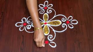 Easy muggulu || simple daily rangoli ||