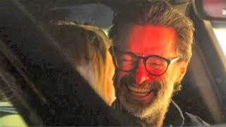 Hugh Jackman Caught Become Animal During Kissing Sutton Foster in Car in NYC 15th January 2025