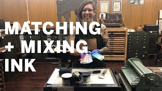 Matching and Mixing Ink