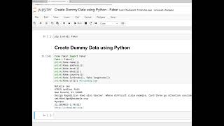 Day 154 : Create Dummy Data using Python