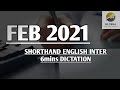 feb 2021 shorthand english inter speed 6mins dictation 🔊✍🏼🏆✨