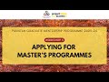 Applying for Master's Programmes | Workshop 5/10 by OPP x Project EduAccess