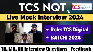 TCS Digital Live Mock Interview | TCS Digital Interview Questions | TCS NQT Interview Preparation