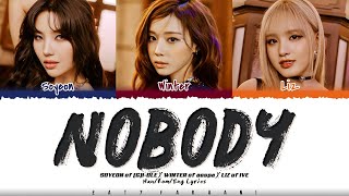 SOYEON of (G)I-DLE X WINTER of aespa X LIZ of IVE - 'NOBODY' Lyrics [Color Coded_Han_Rom_Eng]