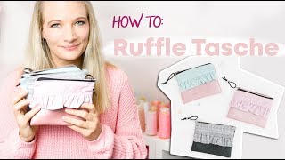 How to - Ruffle Tasche nähen - die perfekte Reißverschlussecke - kostenloses Schnittmuster // delari