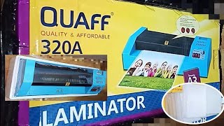 Unboxing 320A QUAFF LAMINATOR MACHINE and CALLING CARD BOX