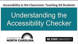 Understanding the Accessibility Checker