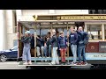 Powell-Mason Cable Cars 5 & 23 @ Powell St & Post St San Francisco California (Slow Motion)