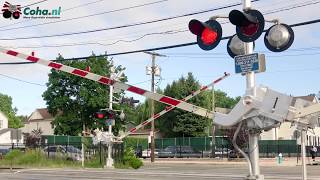 Spoorwegovergang New York 😍4K😍 //American Railway crossing