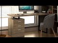 DEVAISE | Office Desk with Reversible File Cabinet Assembly 2021