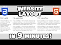CSS website layout in 9 minutes! 🗺️
