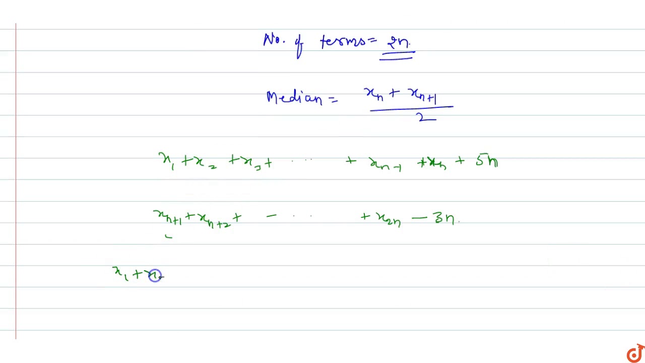 In A Set Of 2n Distinct Observation, Each Of The Observation Below The ...