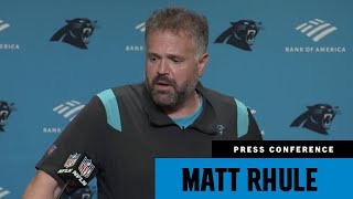 Matt Rhule talks about Carolina's win over the Saints in Week 2