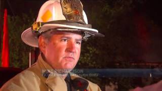 Skyline in Fort Oglethorpe engulfed in flames