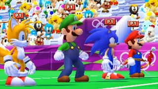 Mario & Sonic at the 2012 London Olympic Games (3DS) - All Charatcers Archery (Team) Gameplay