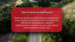 How To Obtain Driving Records