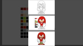 Drawing KNUCKLES | Sonic the hedgehog animation #shorts