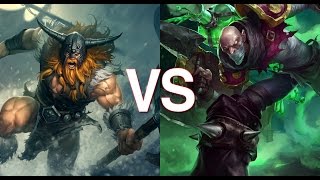 탑 올라프 vs 신지드, Olaf Top vs Singed - 6렙 이후 헬